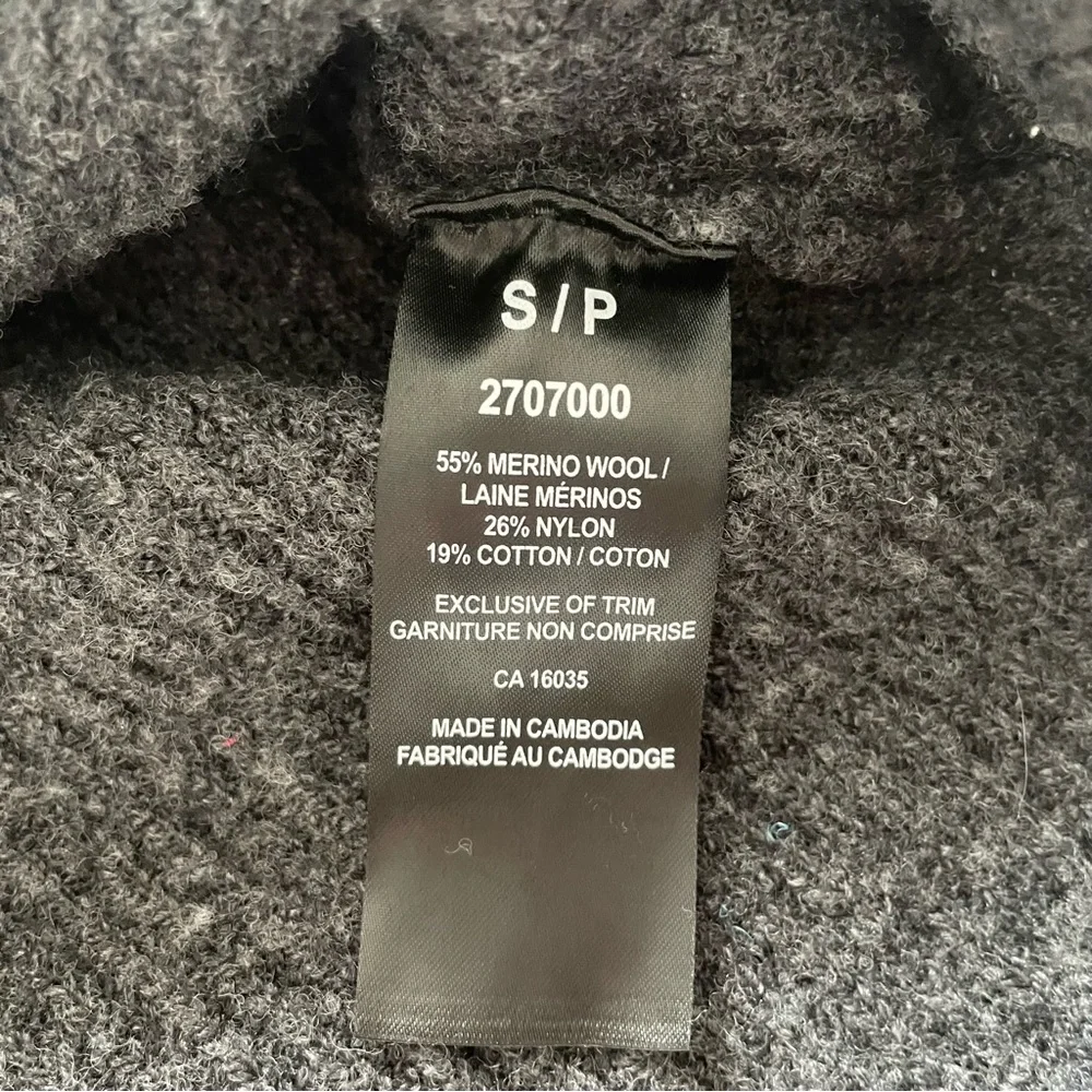 Grey Merino Wool Turtle Neck Knit Sweater-Tahari-Size S - Picture 6 of 7